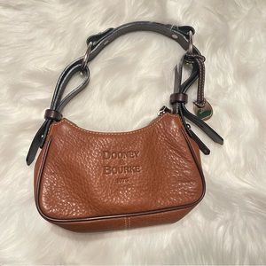 Dooney & Bourke 1975 Hobo Brown Pebbled Leather Handbag Shoulder Bag